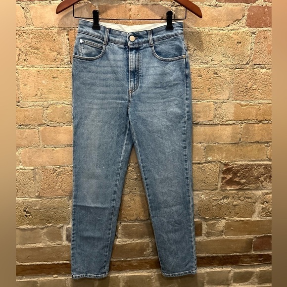 Stella McCartney blue jeans with. Embroidered zip Fly in  Sz 25 - Picture 8 of 9